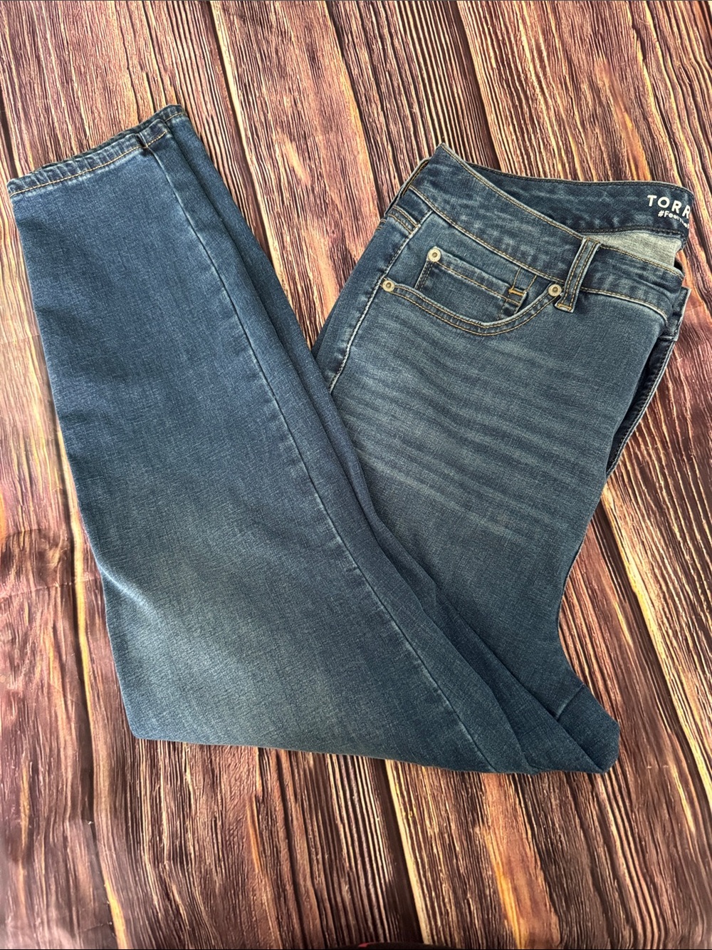 Torrid Trio Fit Women's Dark Wash Blue Jeans (size 16, 18, 20)